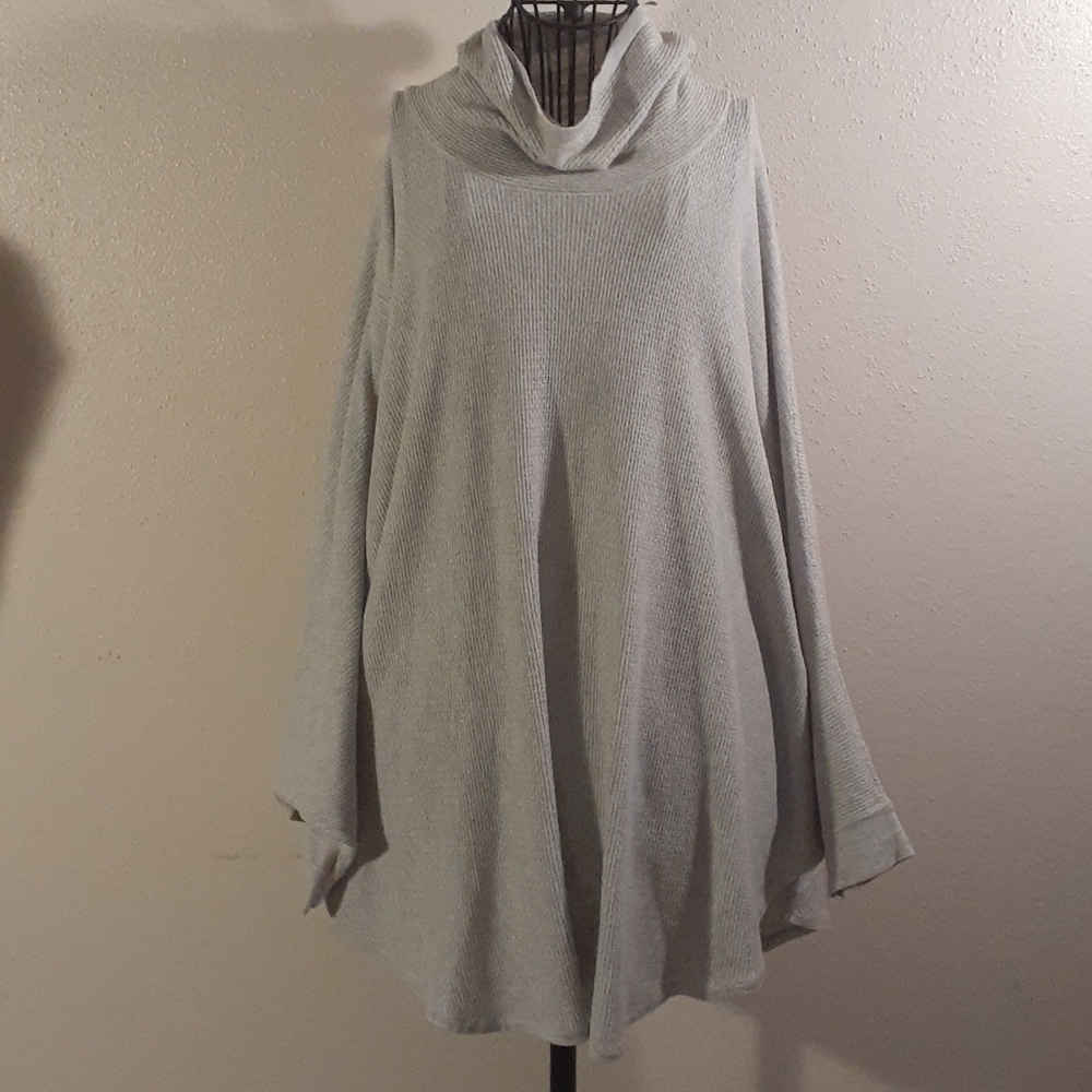 Pure jill cowl neck draped poncho